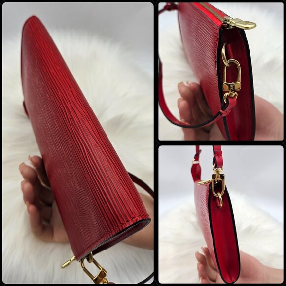 Louis Vuitton  Red Epi Leather Pochette Accessoire - Picture 12 of 17